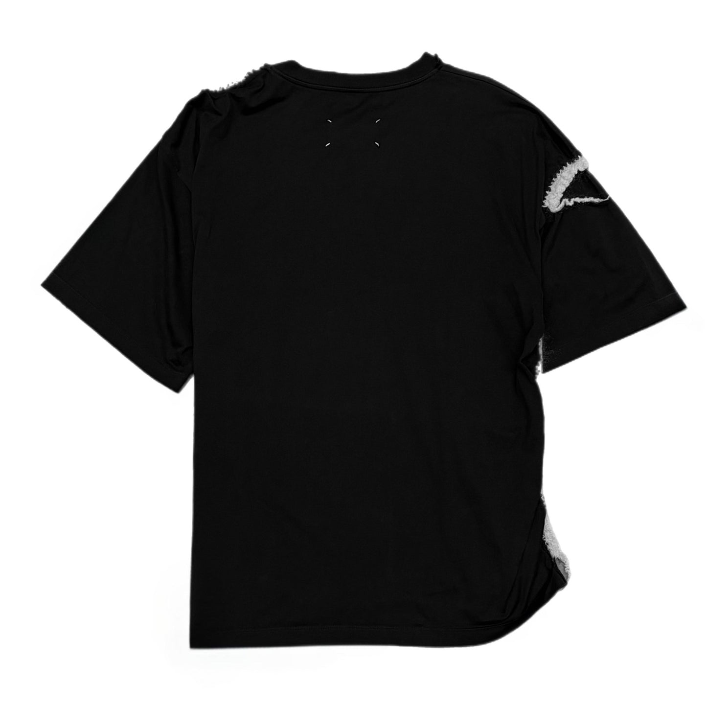 MAISON MARGIELA EMBROIDERD TRIM COTTON & MOHAIR TEE