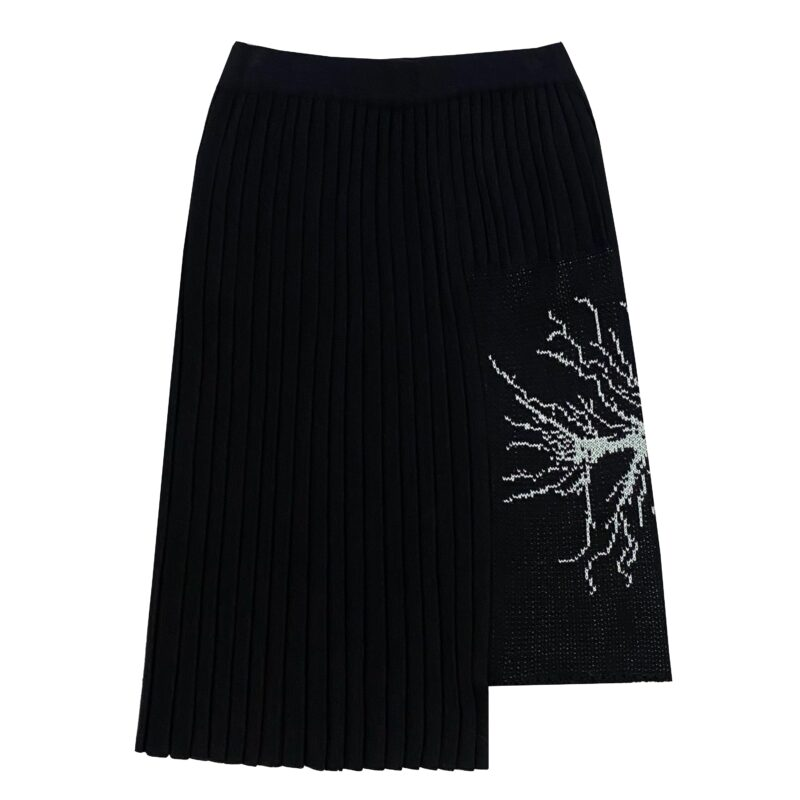 VLADYSLAV SLOBODSKOY ASYMMETRICAL ROOTS KNITTED SKIRT