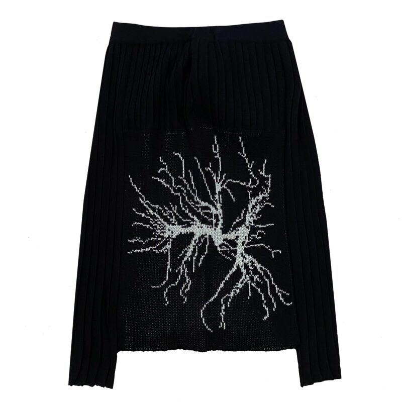VLADYSLAV SLOBODSKOY ASYMMETRICAL ROOTS KNITTED SKIRT
