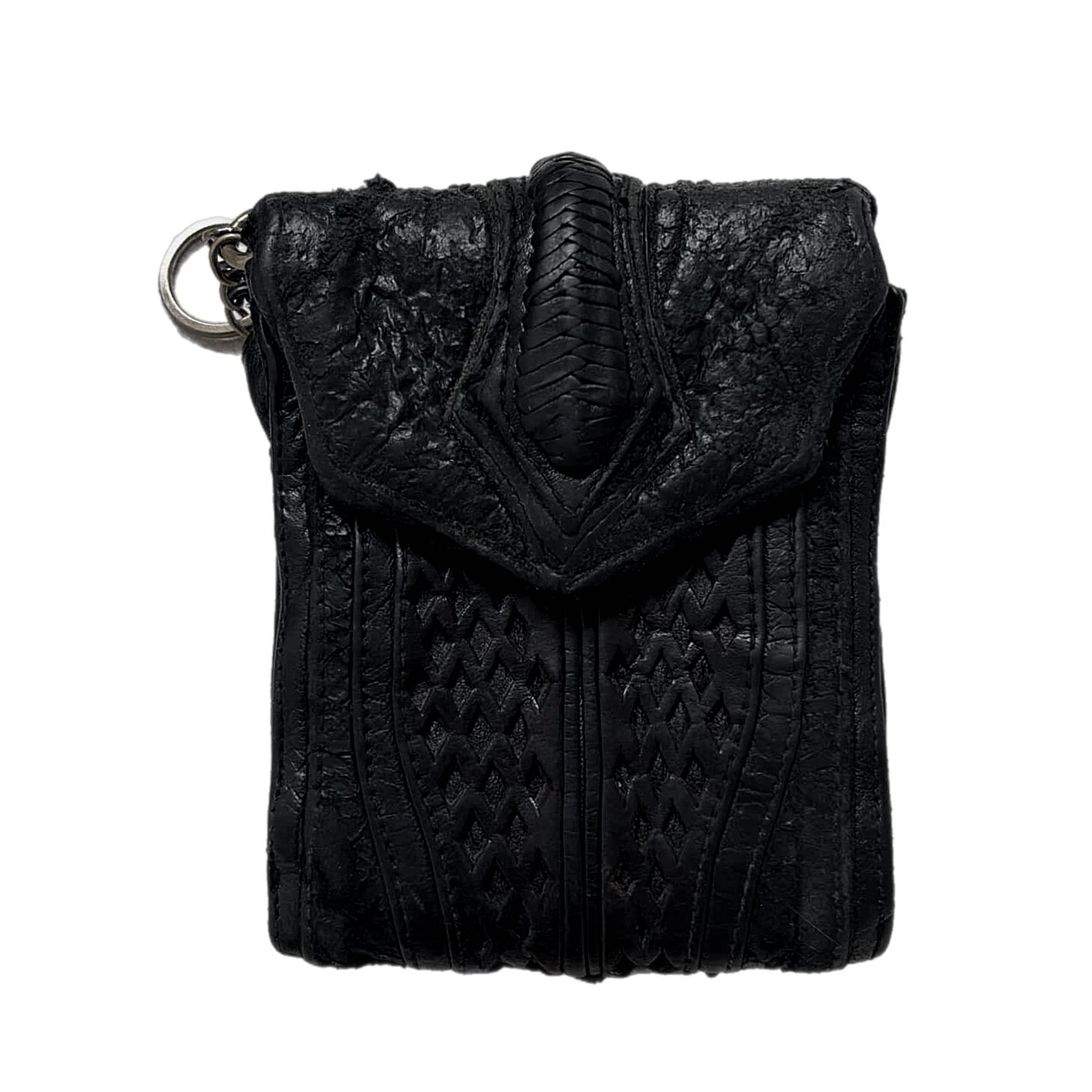 KMRII TRI-FOLD LEATHER STUDDED WALLET