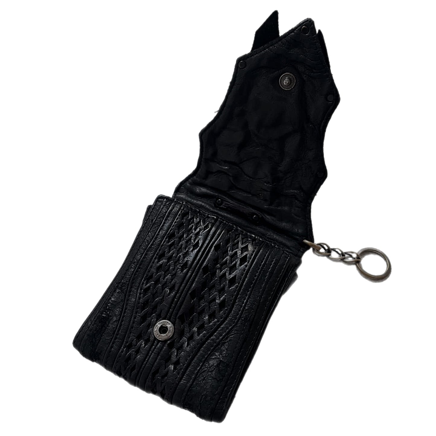 KMRII TRI-FOLD LEATHER STUDDED WALLET