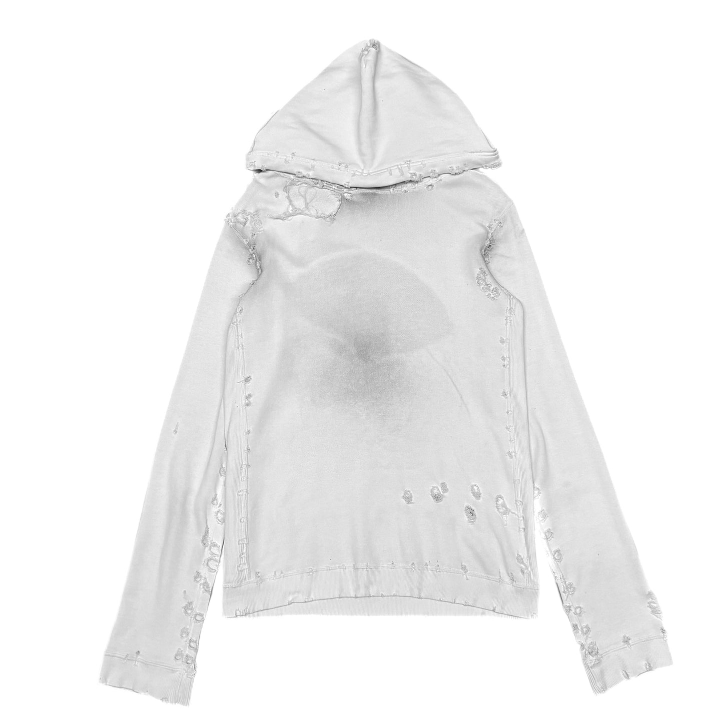 NUMBER (N)INE SS'02 MODERN AGE TRASHED HOODIE