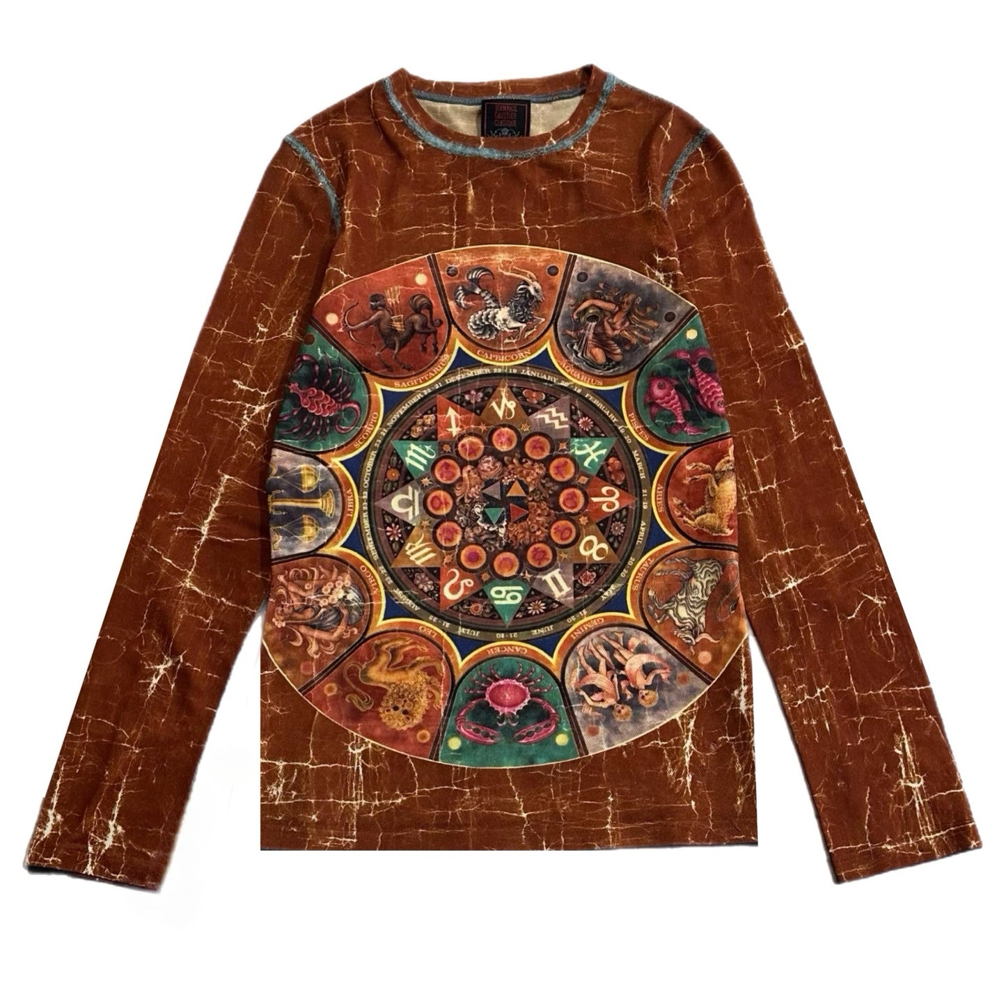 JEAN PAUL GAULTIER SS98 ASTROLOGY ZODIAC MESH LONGSLEEVE