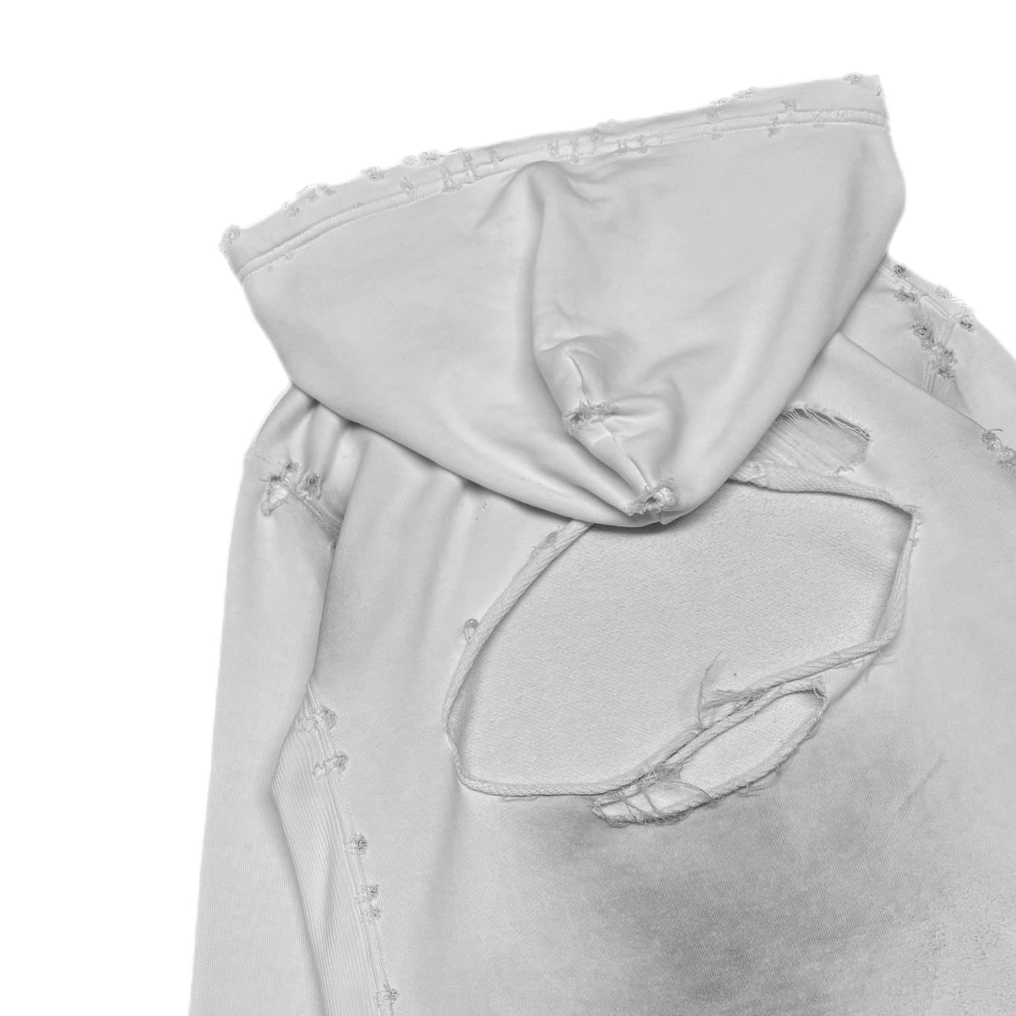 NUMBER (N)INE SS'02 MODERN AGE TRASHED HOODIE
