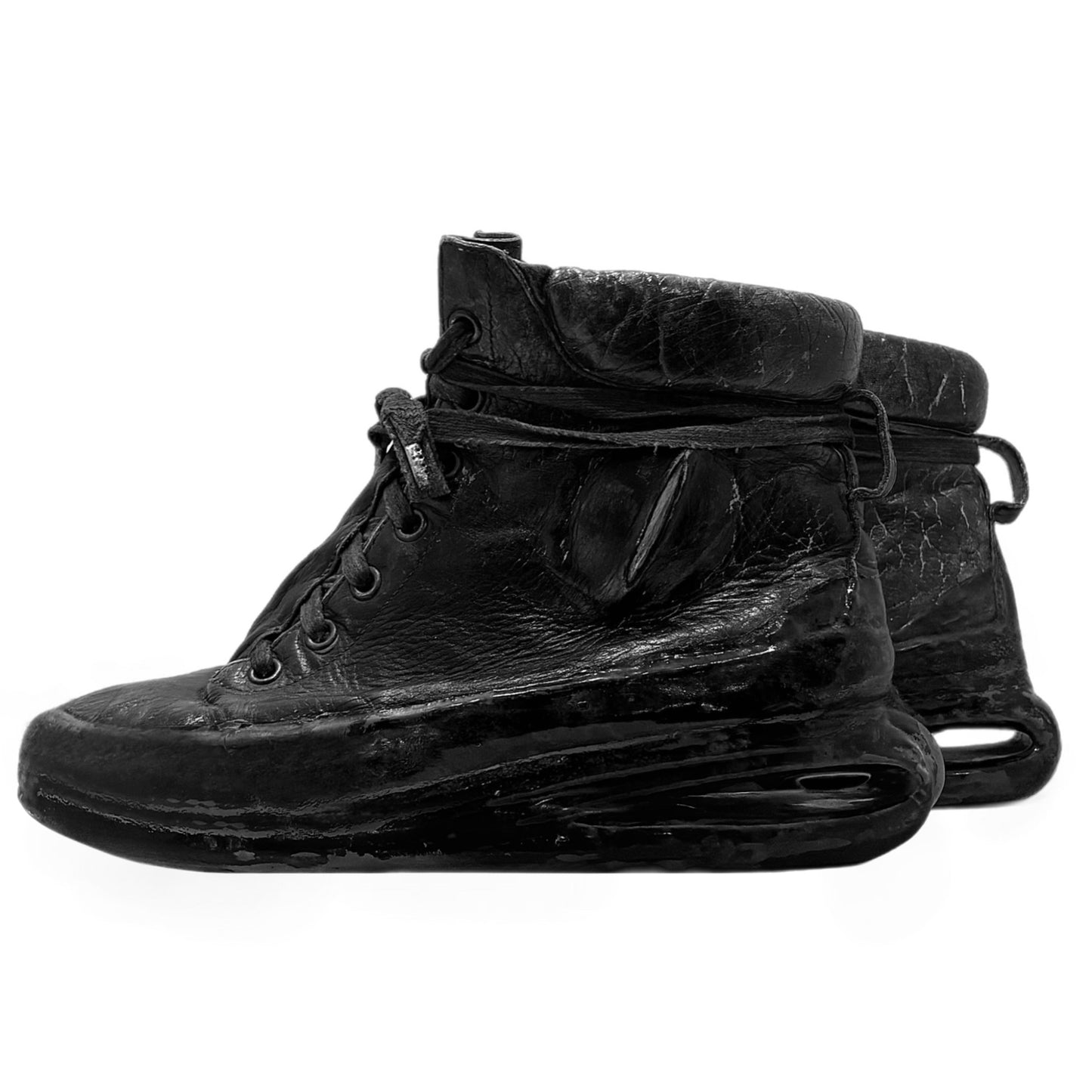 CAROL CHRISTIAN POELL TITANIUM U-SOLE RUBBER DRIPED SNEAKERS
