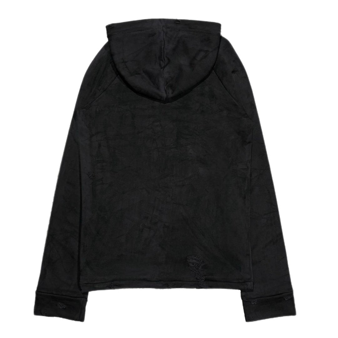 “THREE MUSKETEERS” TRIPPIE GLUCK PAINTED DISTRESSED FUME HOODIE
