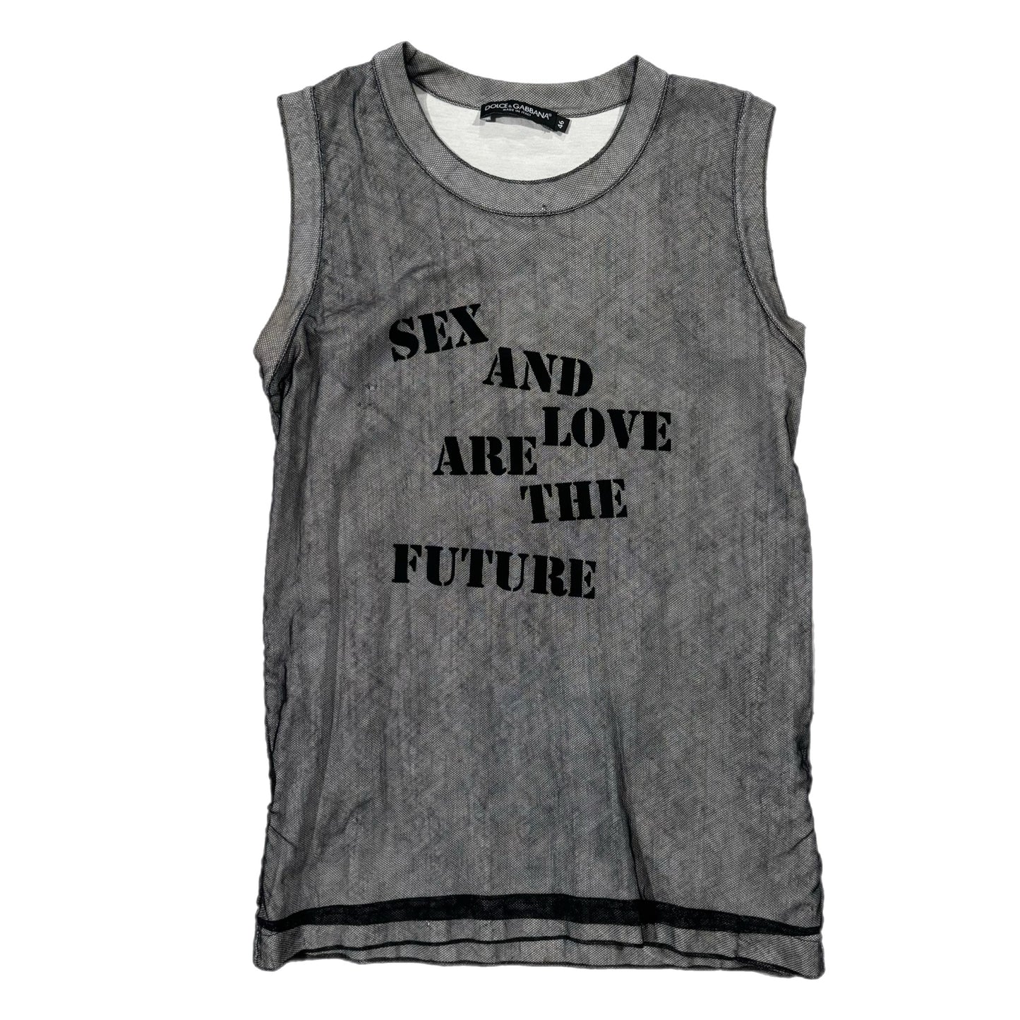 DOLCE & GABBANA SS’03 ‘SEX AND LOVE ARE THE FUTURE’ TANK