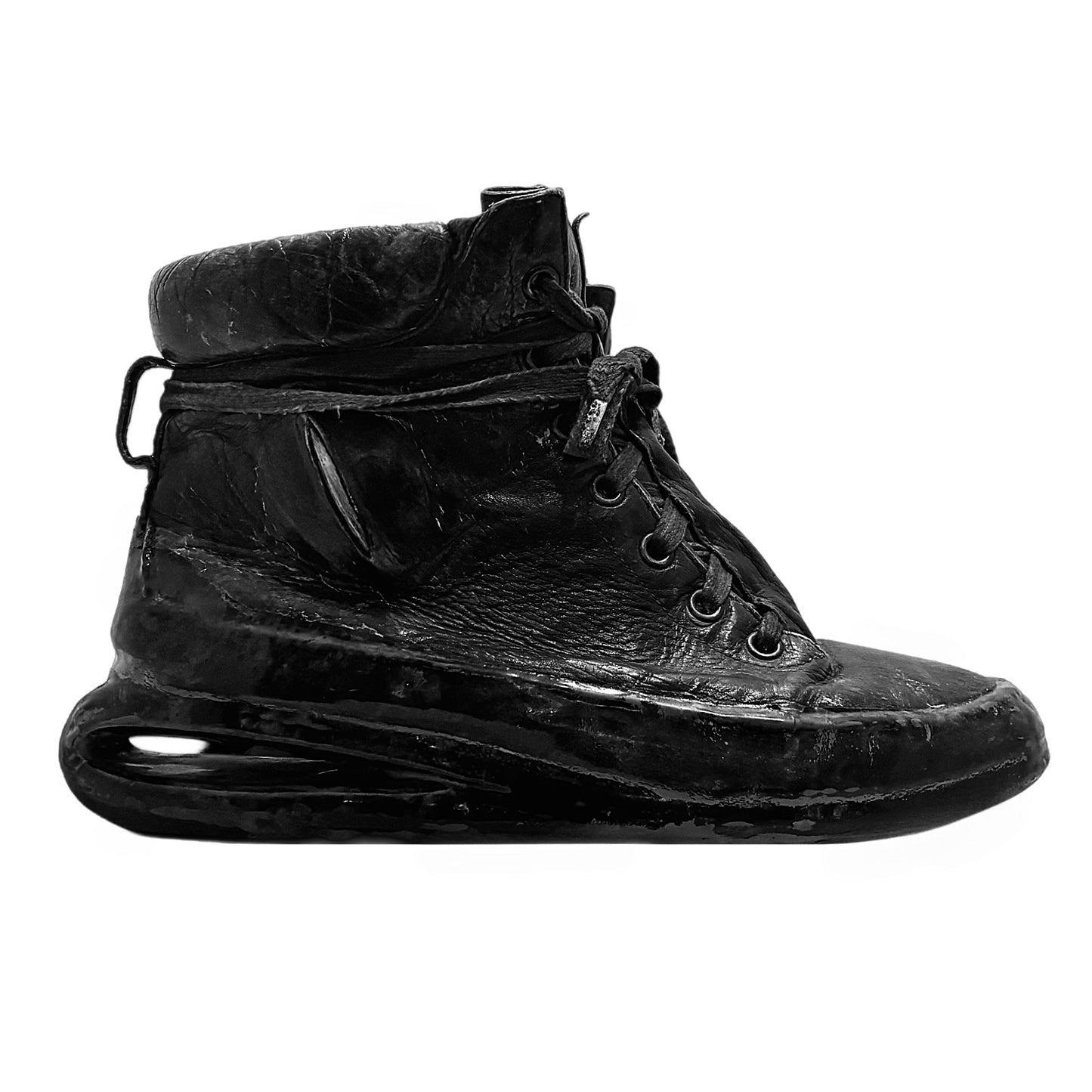 CAROL CHRISTIAN POELL TITANIUM U-SOLE RUBBER DRIPED SNEAKERS