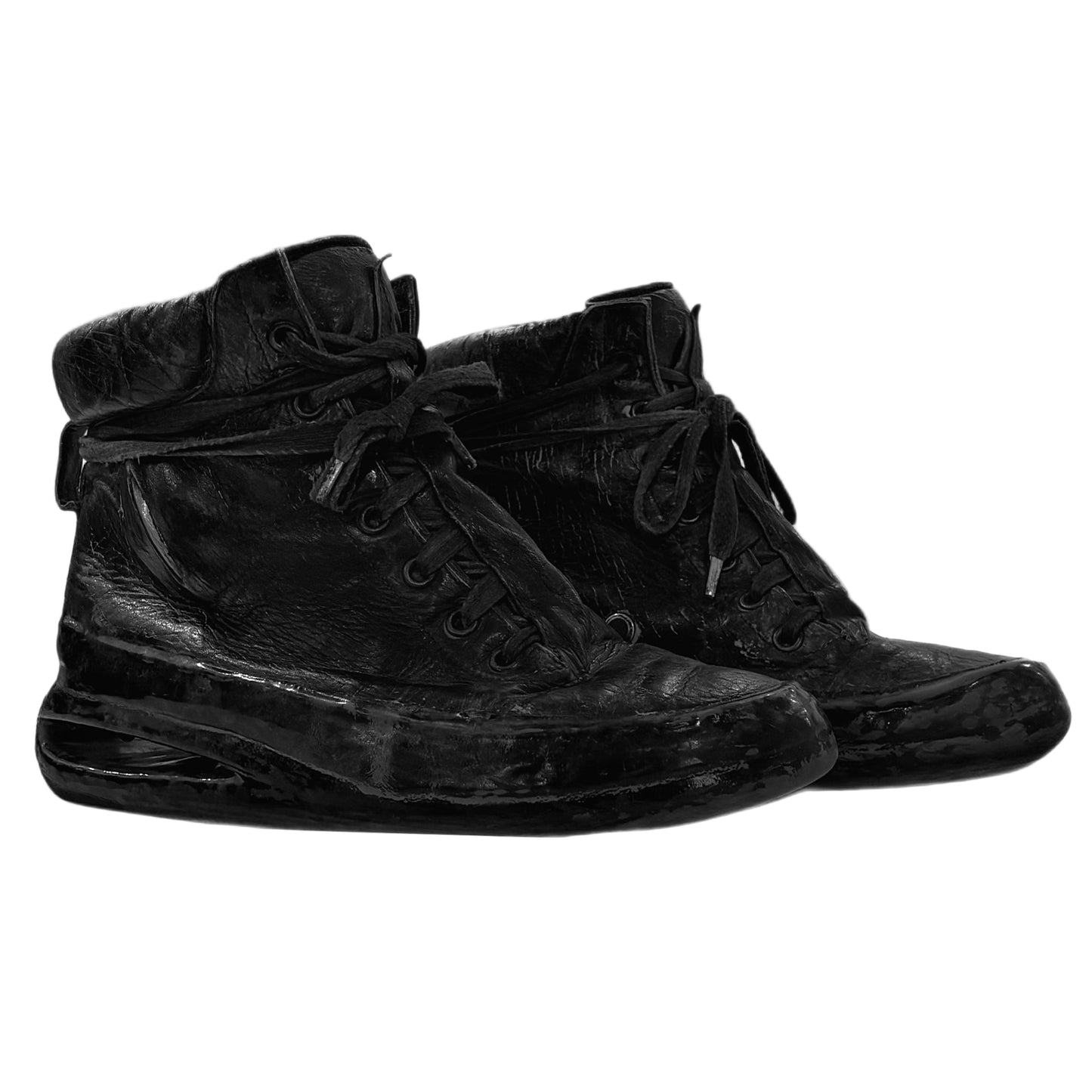 CAROL CHRISTIAN POELL TITANIUM U-SOLE RUBBER DRIPED SNEAKERS