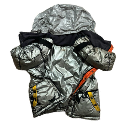 LE GRAND BLEU [ L.G.B ] BONO 5 CRACKED SILVER PUFFER JACKET