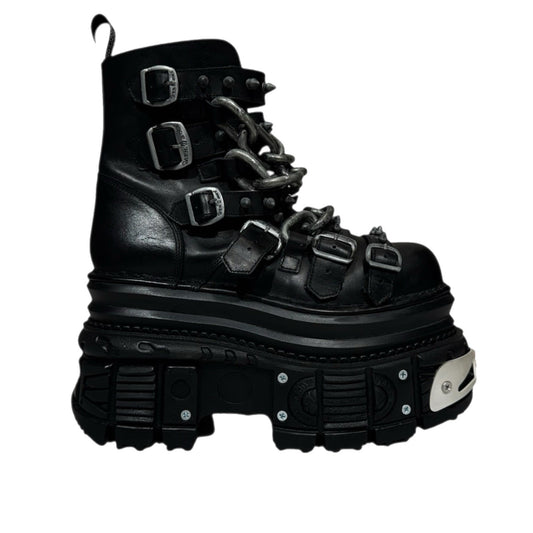 NATASHA ZINKO X NEW ROCK 90MM HIKING BLACK BOOTS