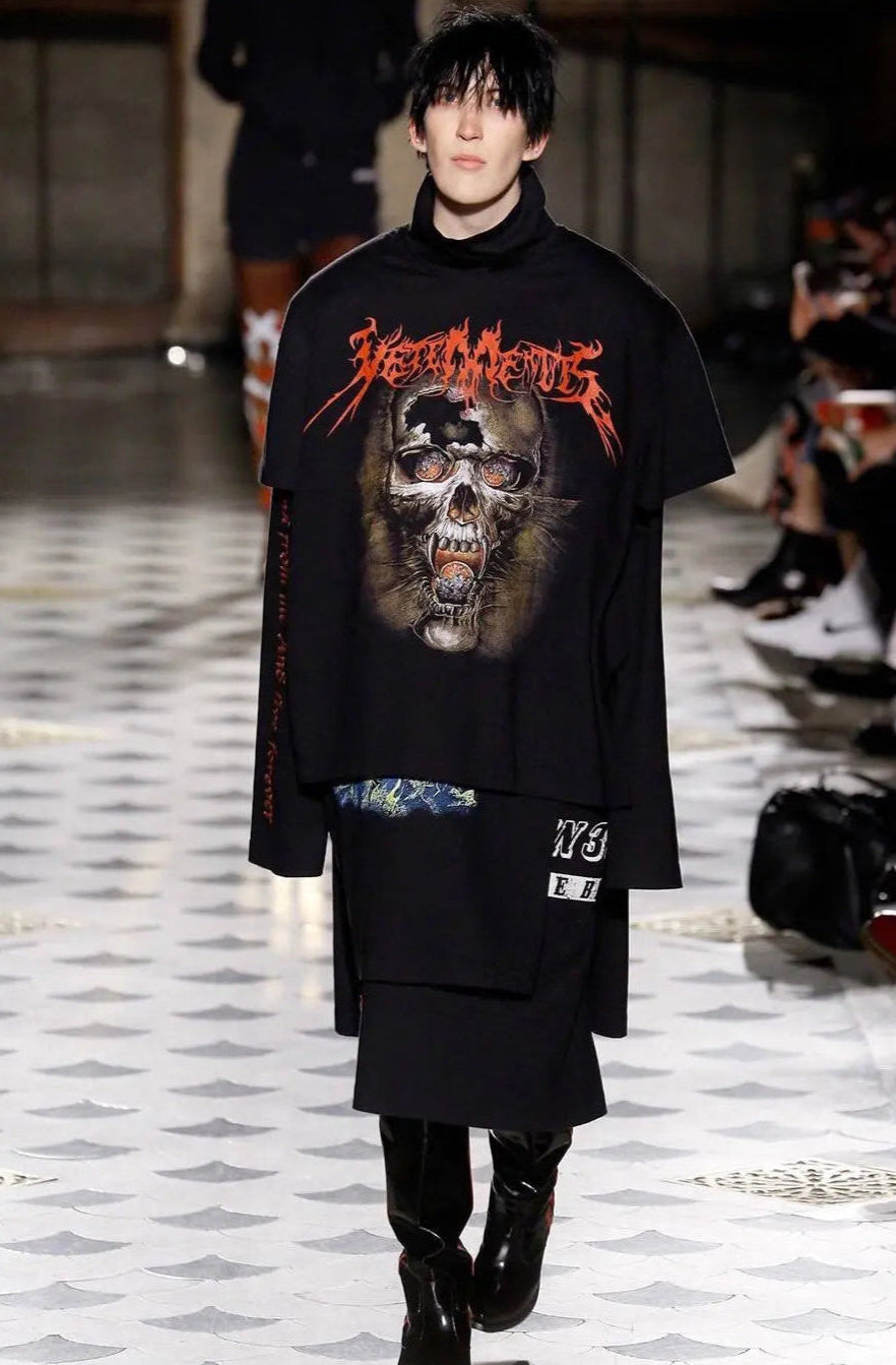 VETEMENTS AW’16 METAL SKULL LAYERED DRESS