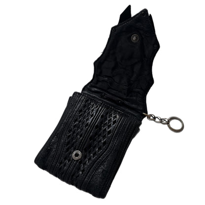 KMRII TRI-FOLD LEATHER STUDDED WALLET