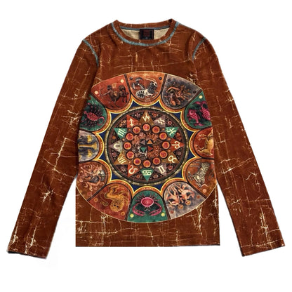 JEAN PAUL GAULTIER SS98 ASTROLOGY ZODIAC MESH LONGSLEEVE