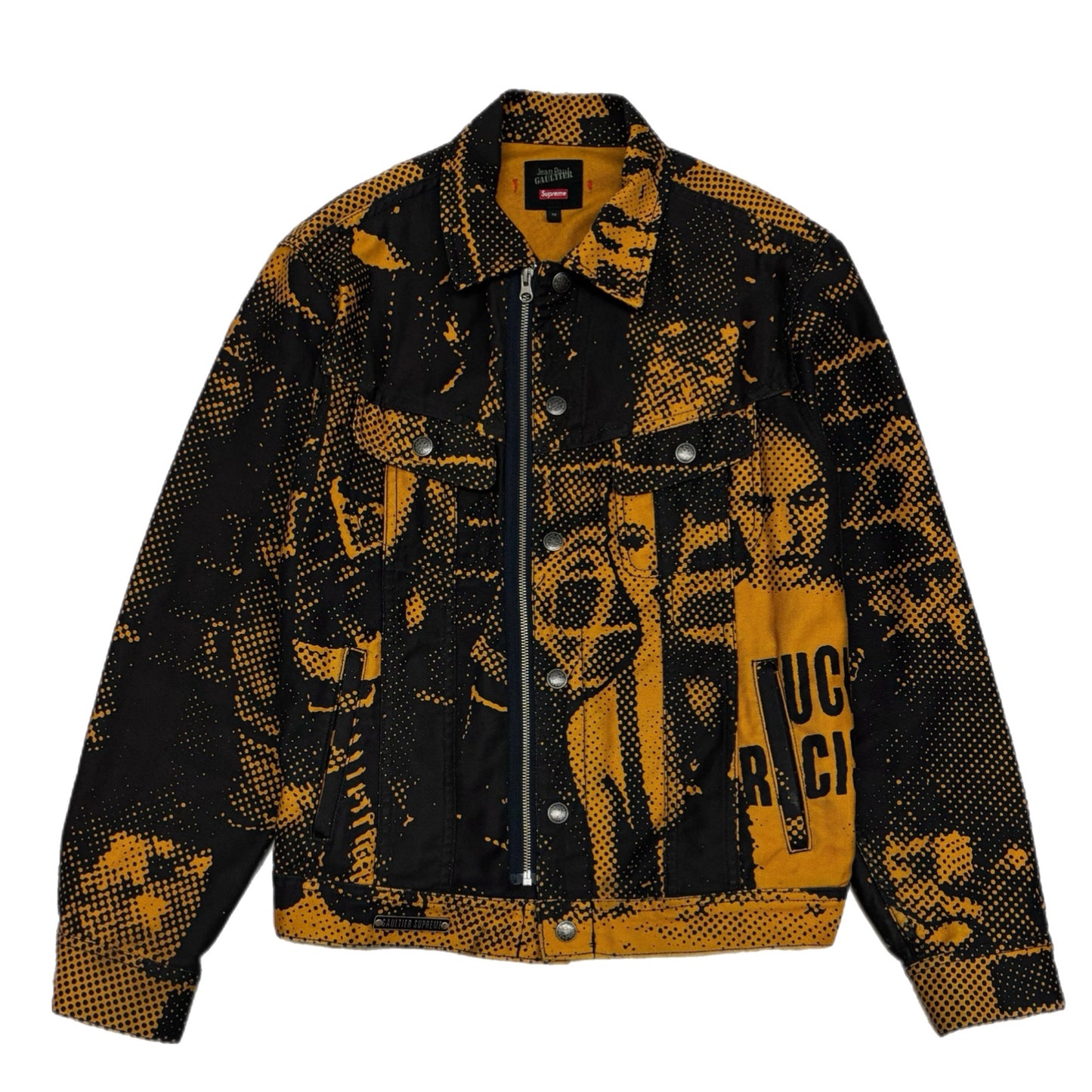 JEAN PAUL GAULTIER x SUPREME FUCK RACISM DENIM JACKET