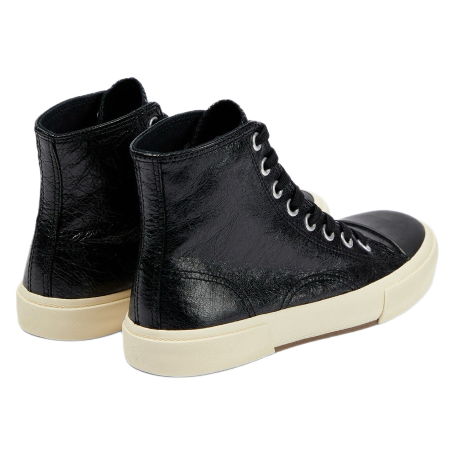 BALENCIAGA PARIS LEATHER HIGH TOP SNEAKERS
