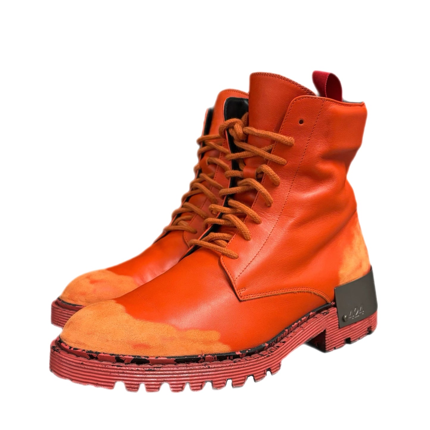 424 ON FAIRFAX LEATHER COMBAT BOOTS